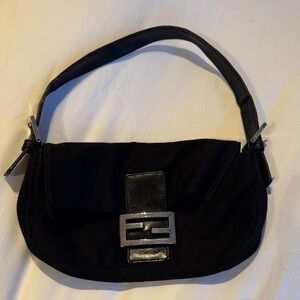 FENDI Black Vintage Baguette Purse